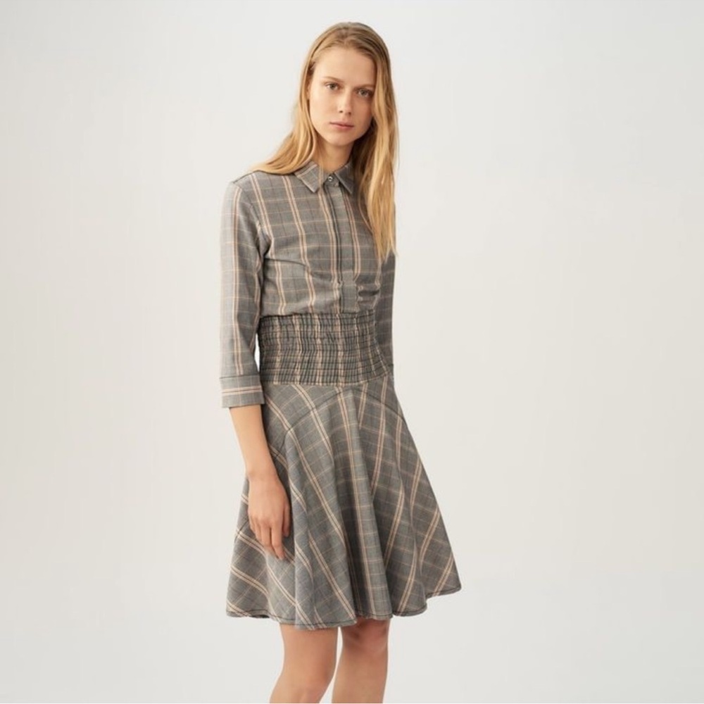 Maje Resha Plaid Dress 3 Large